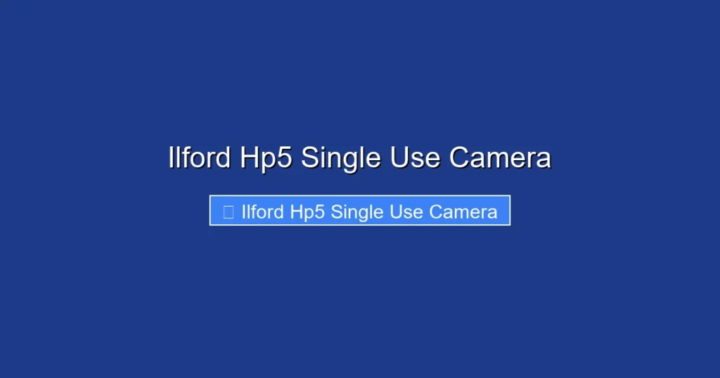 Ilford Hp5 Single Use Camera