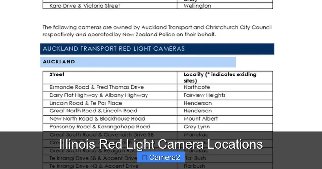 Illinois Red Light Camera Locations