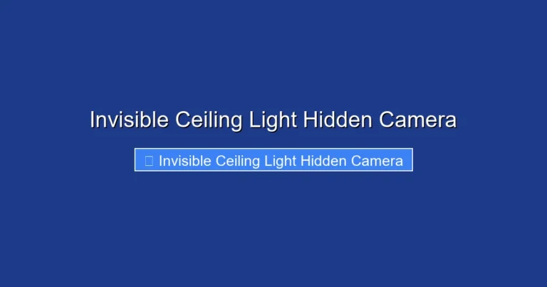 Invisible Ceiling Light Hidden Camera