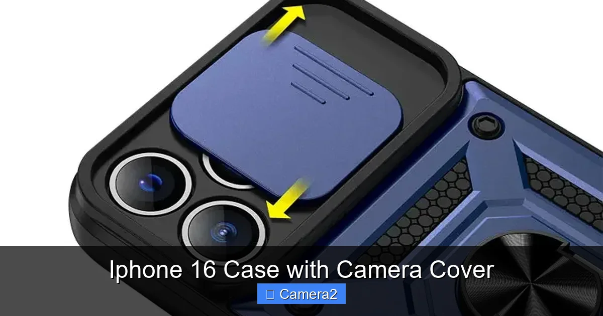 Iphone 16 Case with Camera Cover