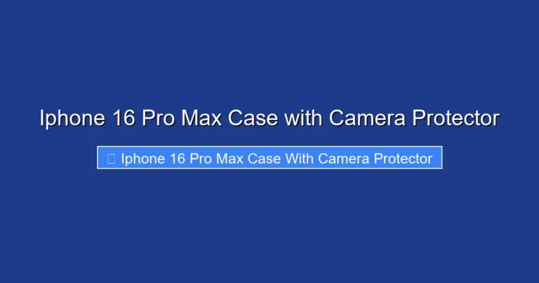 Iphone 16 Pro Max Case with Camera Protector