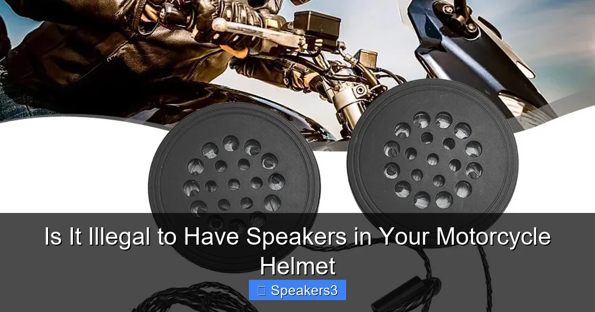 Is It Illegal to Have Speakers in Your Motorcycle Helmet