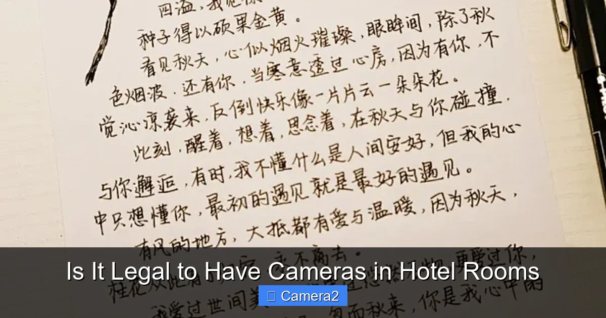 Is It Legal to Have Cameras in Hotel Rooms