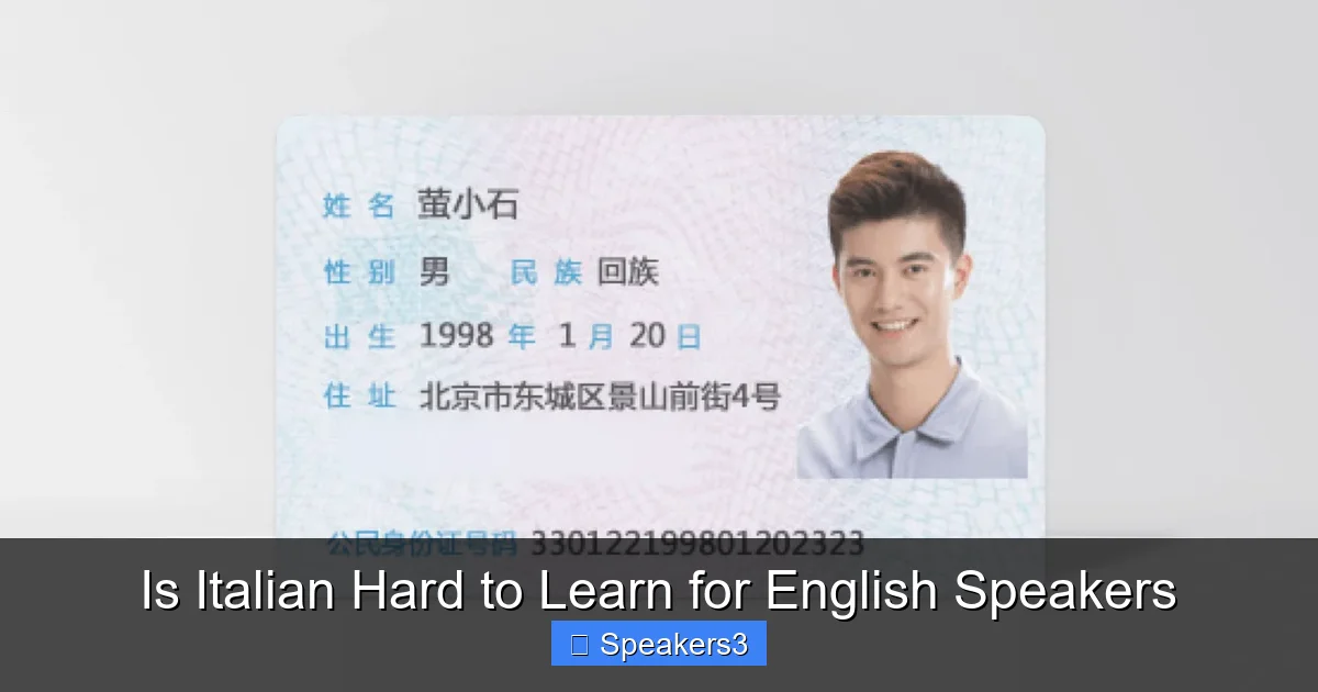 Is Italian Hard to Learn for English Speakers