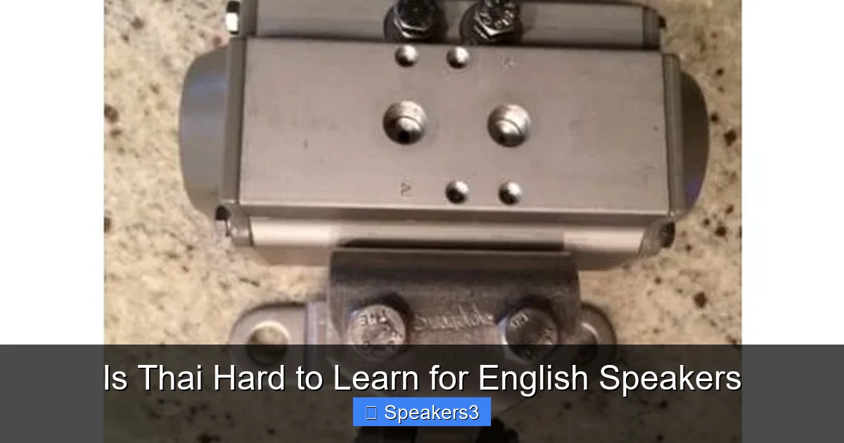 Is Thai Hard to Learn for English Speakers
