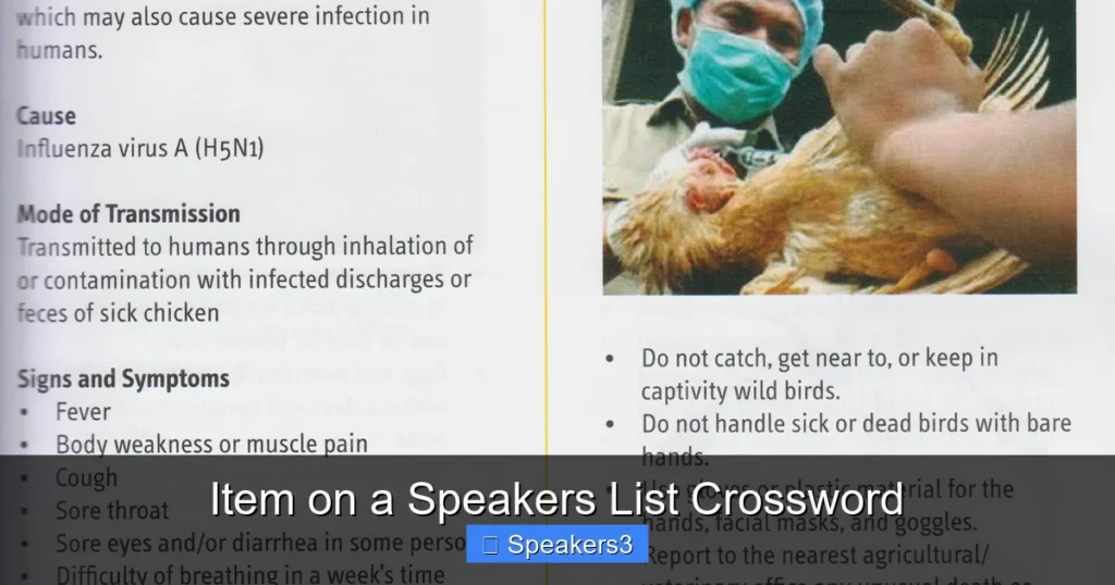 Item on a Speakers List Crossword