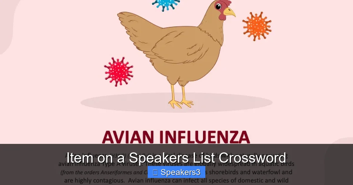 Item on a Speakers List Crossword