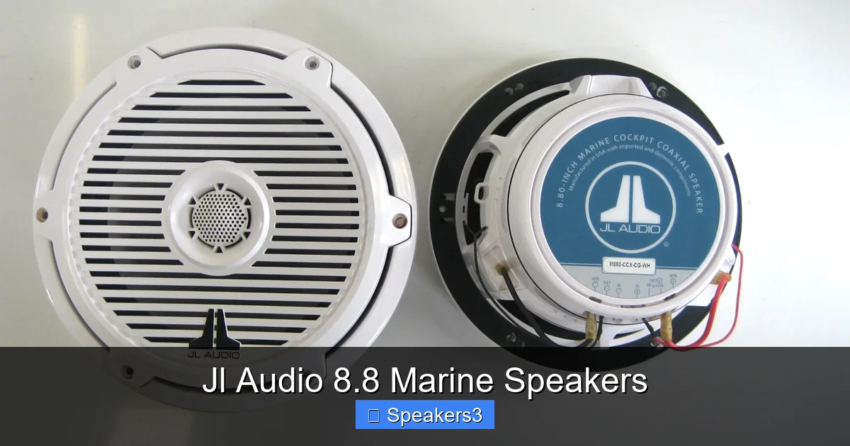 Jl Audio 8.8 Marine Speakers