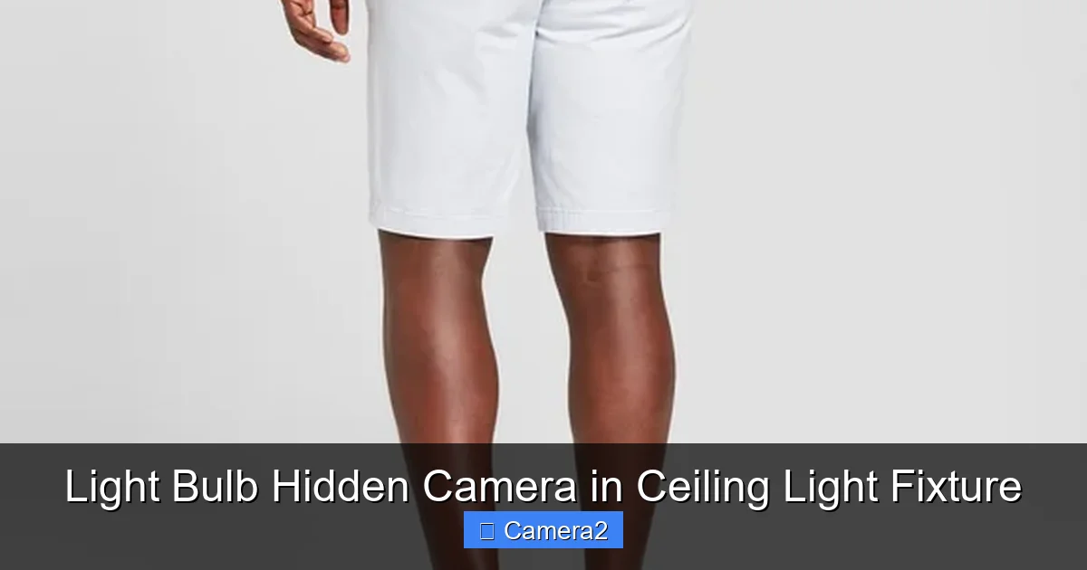 Light Bulb Hidden Camera in Ceiling Light Fixture