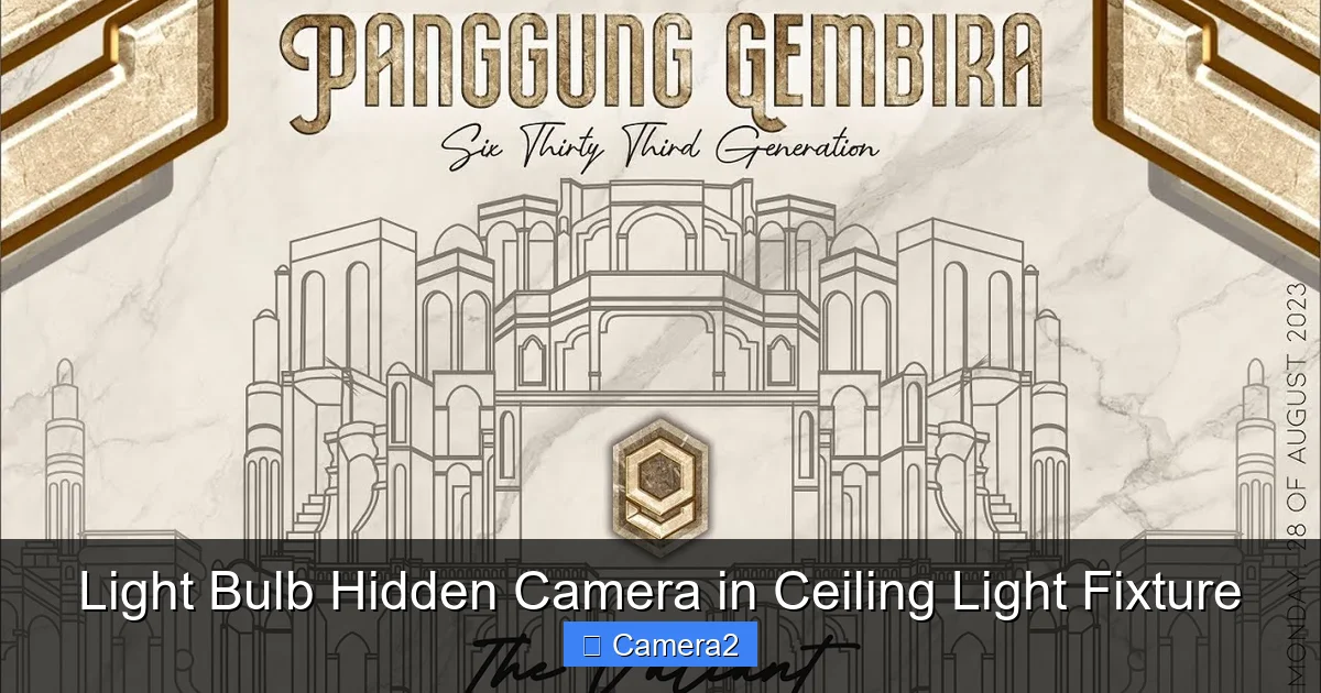 Light Bulb Hidden Camera in Ceiling Light Fixture