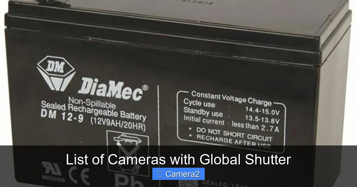 List of Cameras with Global Shutter
