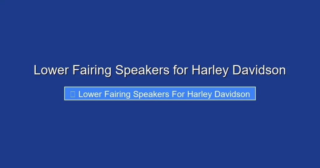 Lower Fairing Speakers for Harley Davidson