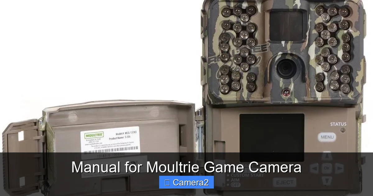 Manual for Moultrie Game Camera