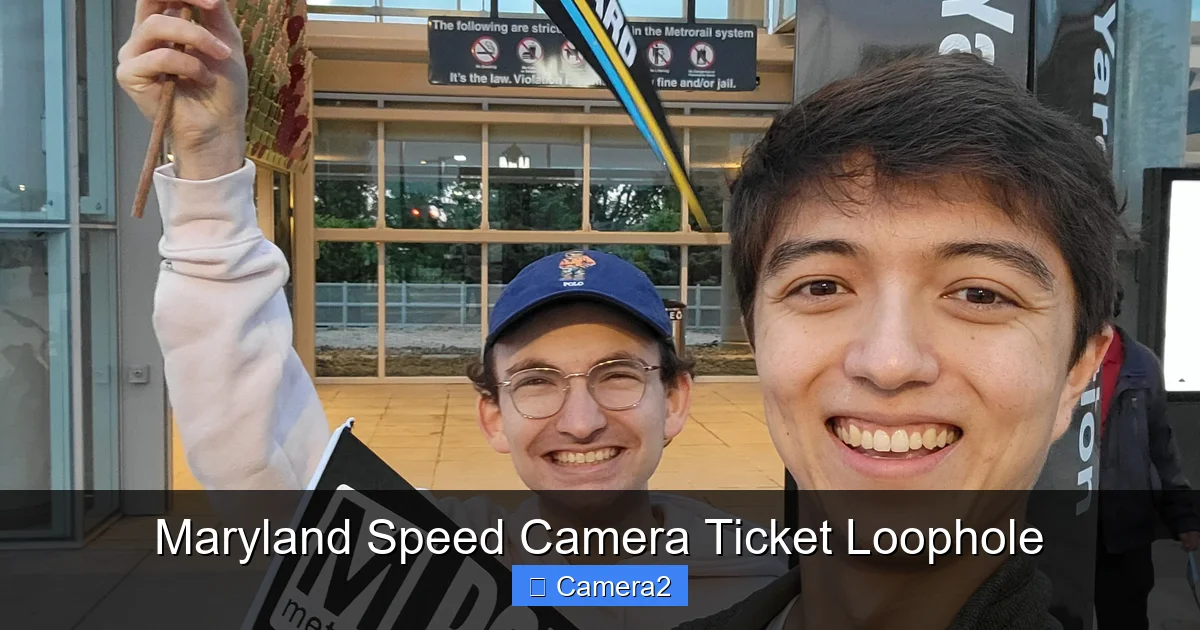 Maryland Speed Camera Ticket Loophole