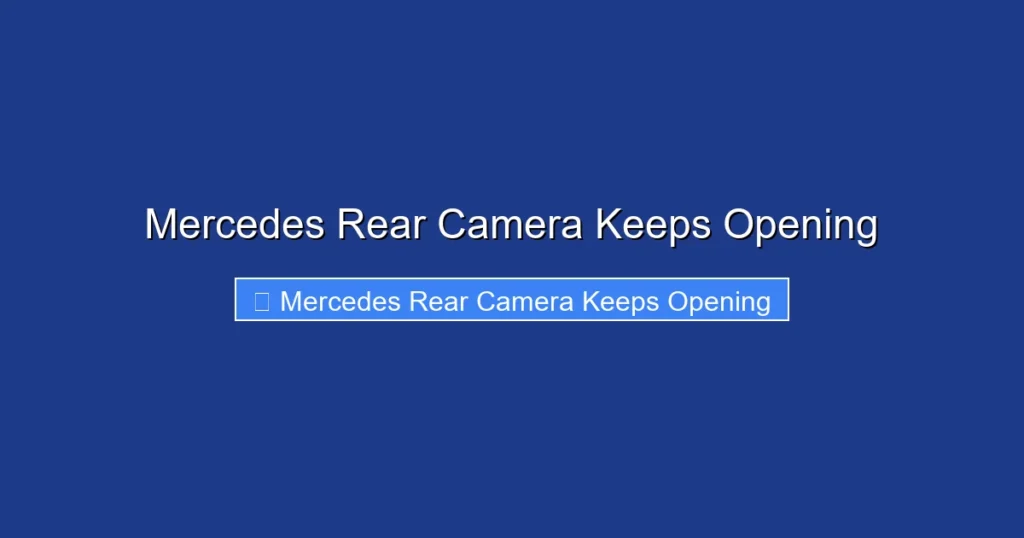 Mercedes Rear Camera Keeps Opening