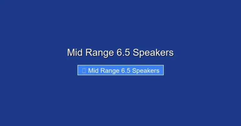 Mid Range 6.5 Speakers