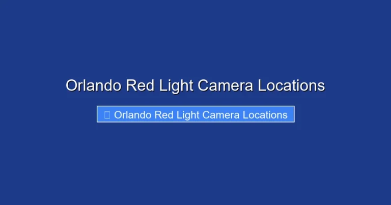 Orlando Red Light Camera Locations