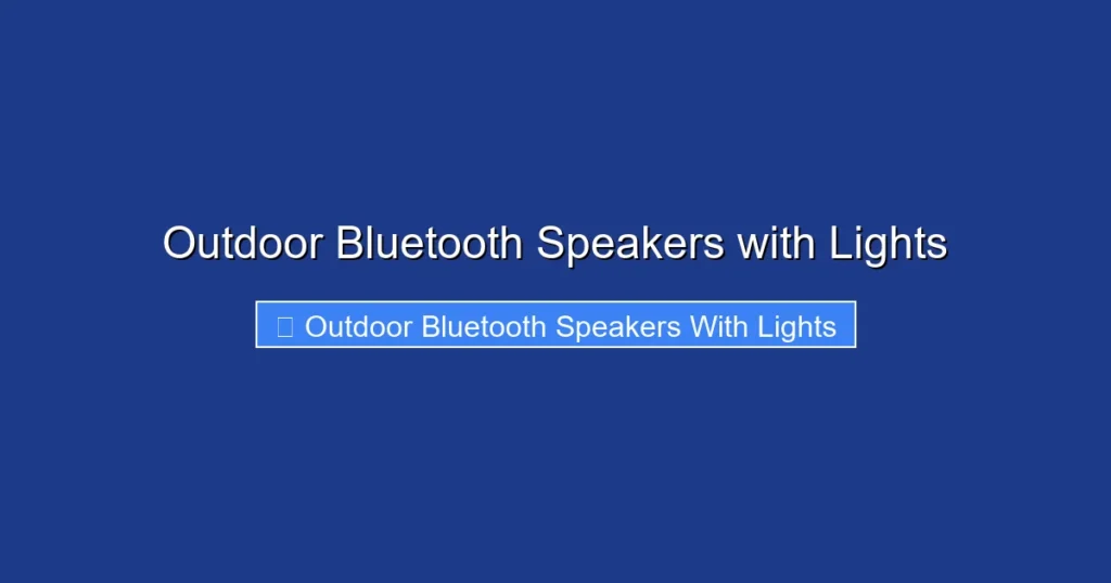 Outdoor Bluetooth Speakers with Lights