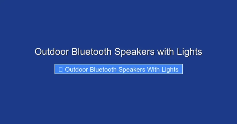 Outdoor Bluetooth Speakers with Lights