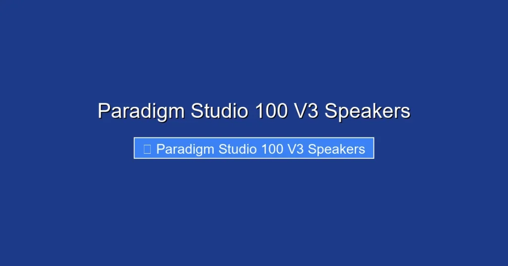 Paradigm Studio 100 V3 Speakers