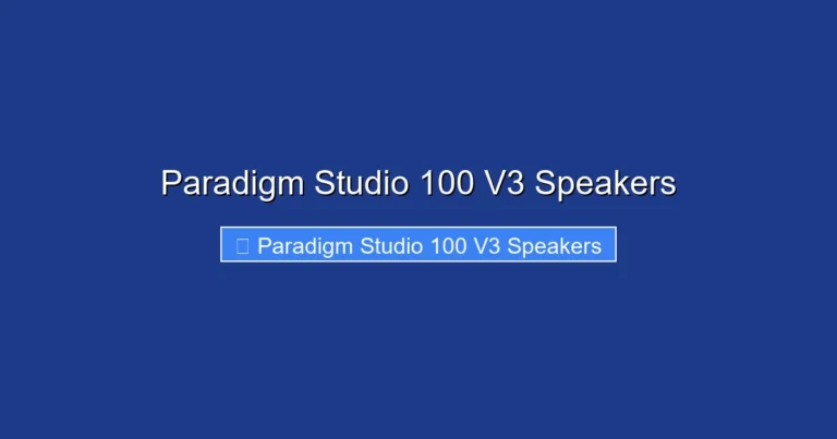 Paradigm Studio 100 V3 Speakers