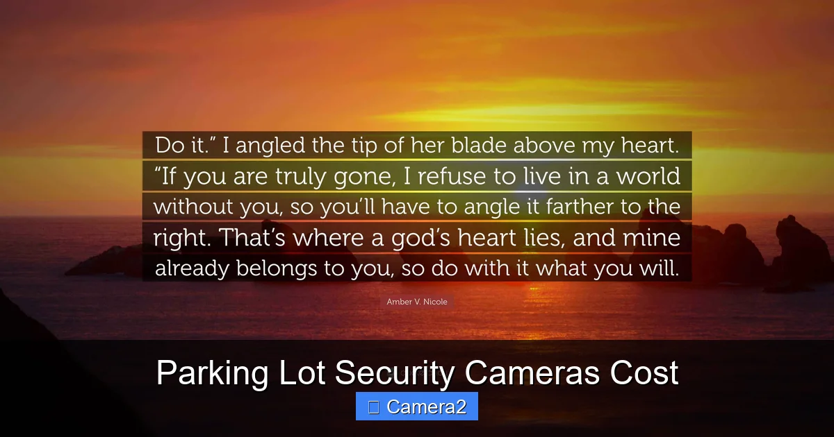 Parking Lot Security Cameras Cost