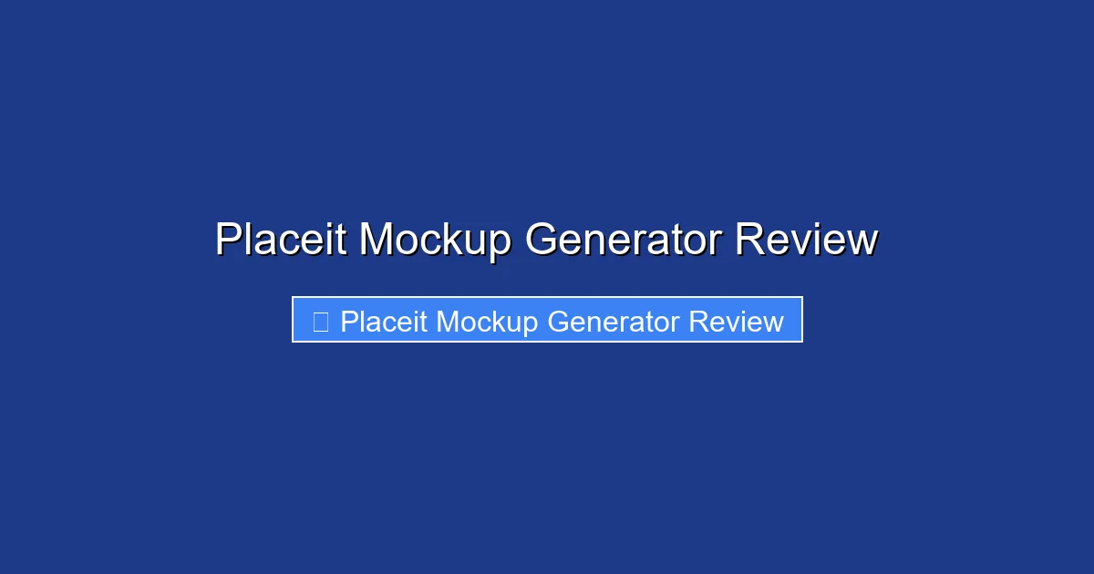 Placeit Mockup Generator Review