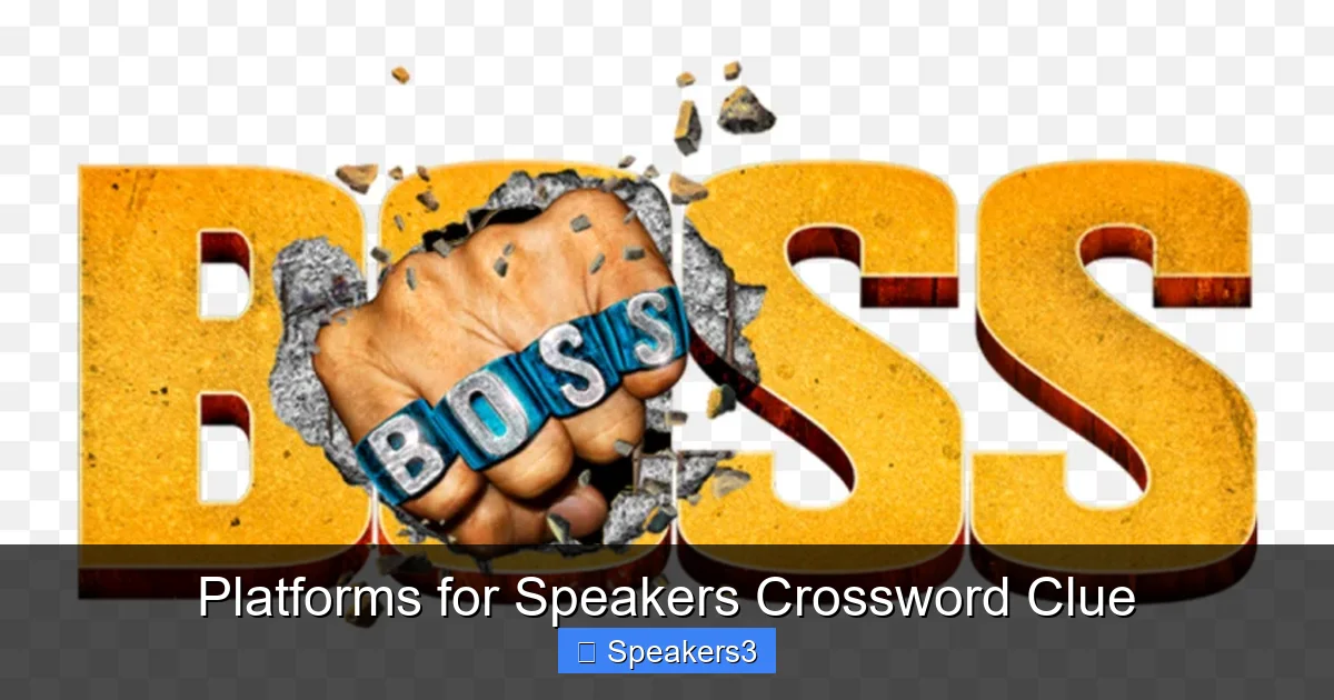 Platforms for Speakers Crossword Clue