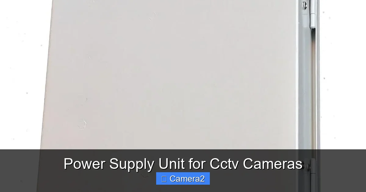 Power Supply Unit for Cctv Cameras