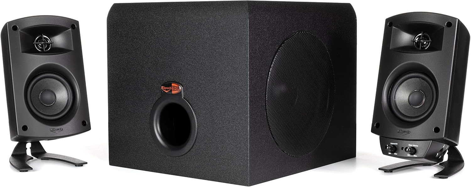 Klipsh ProMedia 2.1 THX‑Certified Computer Speaker System – Powerful S