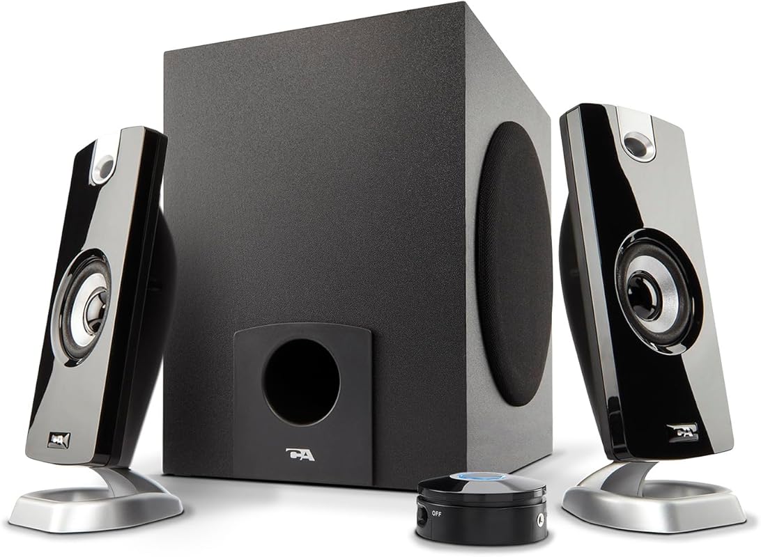 Cyber Acoustics CA-3090 2.1 Speaker System – 18W Subwoofer, Easy Se