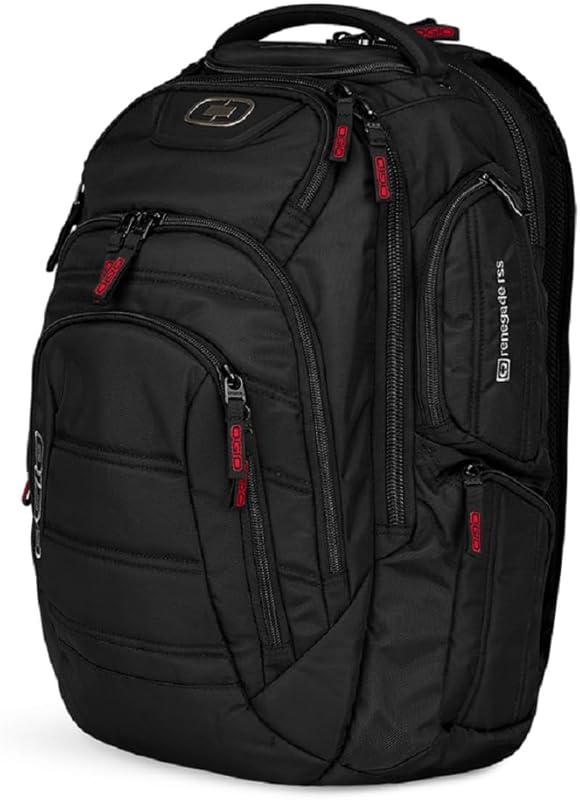 OGIO Renegade Black Backpack with Rugged Construction, Multiple Compar