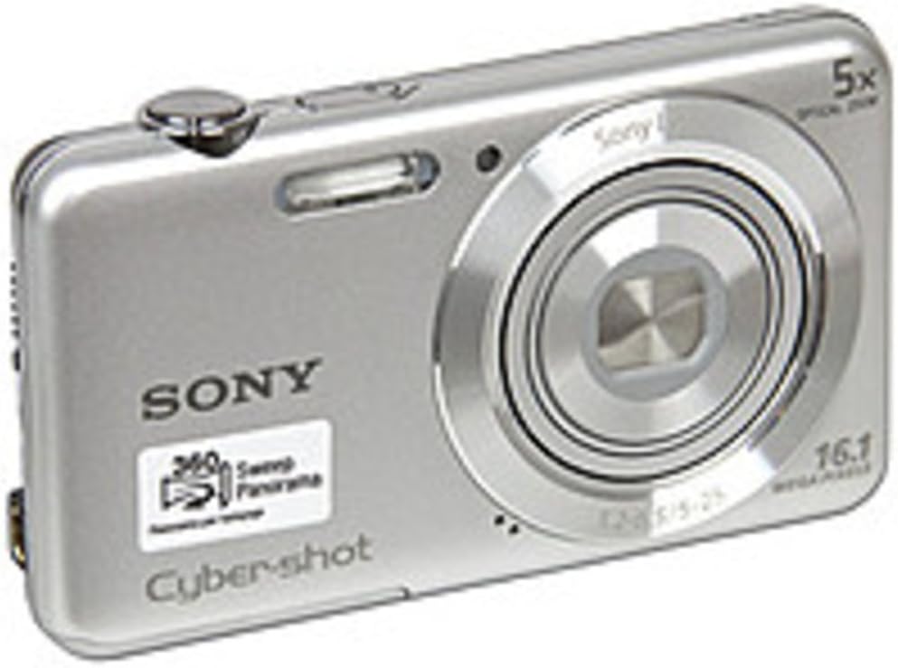 Sony DSC‑W710 16 MP Compact Camera – 5× Optical Zoom, 2.7″ LCD, Silver