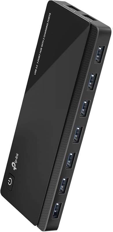 TP‑Link Powered USB 3.0 Hub UH720 with 7 data ports, 2 smart‑charge po