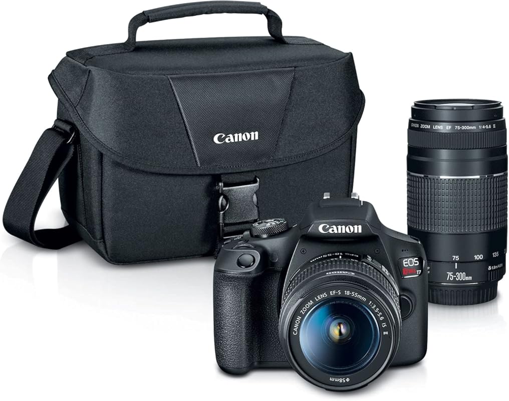 Canon EOS Rebel T7 Kit with EF‑S 18‑55mm & EF 75‑300mm lenses, 24.1MP,