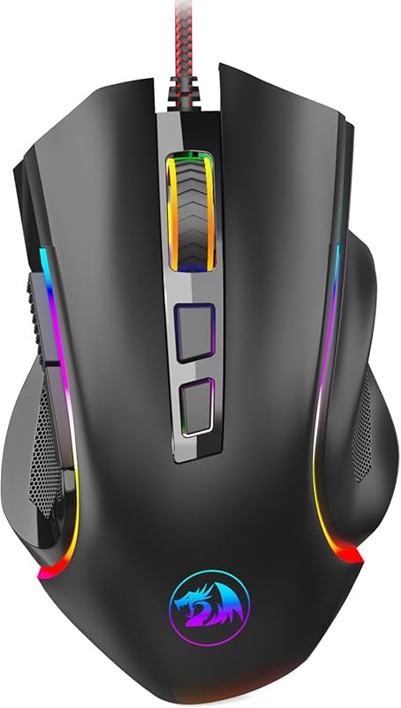 Redragon M602 Wired Gaming Mouse – Ergonomic RGB Design, 7200 DPI Adju