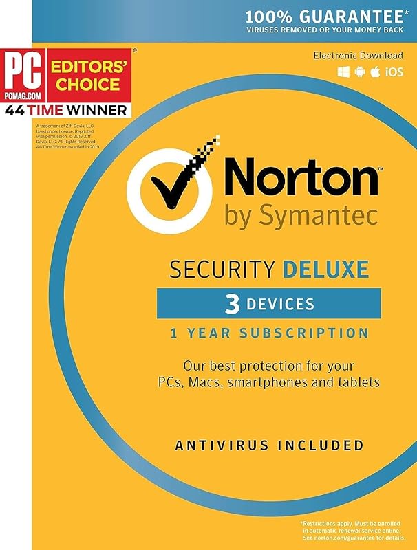 Symantec Norton Security Deluxe 2026 – 3‑Device Protection for PC/Mac/