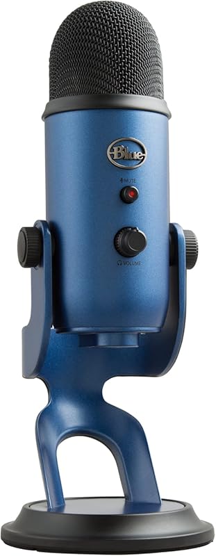 Logitech Creators Blue Yeti USB Condenser Microphone – Midnight Blue,