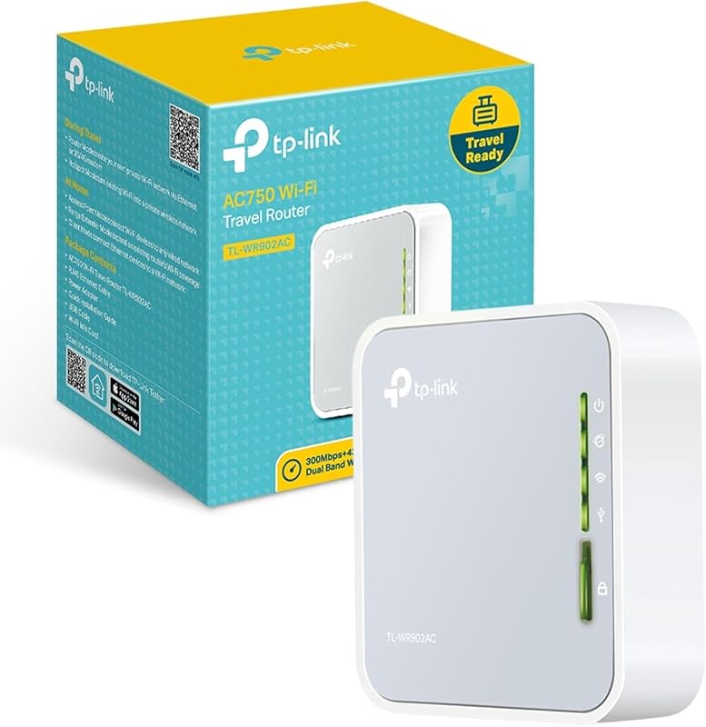 TP‑Link TL‑WR902AC AC750 Nano Travel Router – Dual‑Band, Multi‑Mode