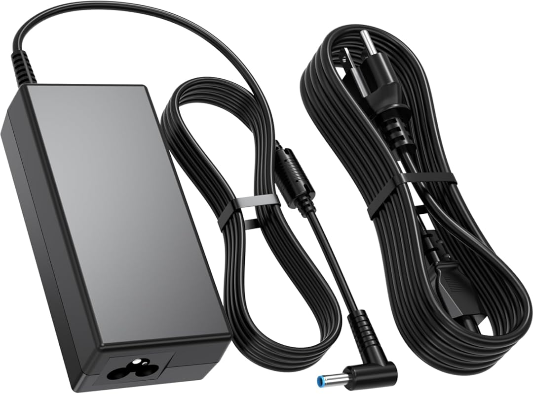65W/45W HP Laptop Charger with Smart Blue Tip, Short‑Circuit Protectio
