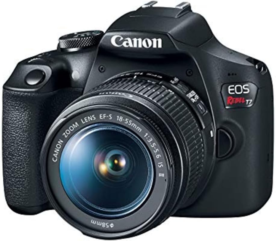 Canon EOS Rebel T7 with EF‑S 18‑55mm f/3.5‑5.6 II Lens Kit – 24.1MP, F