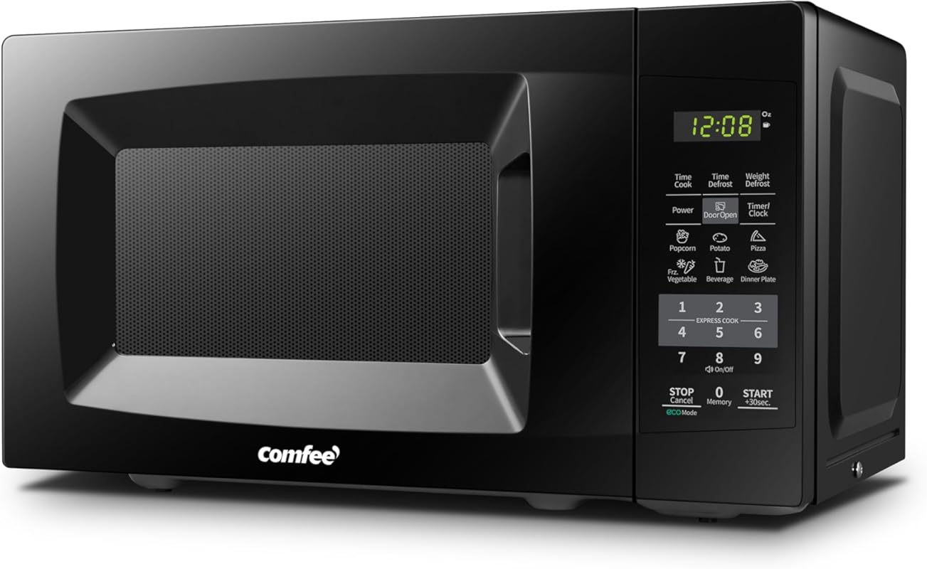 COMFEE' EM720CPL-PMB Countertop Microwave, 0.7 cu ft, 700W, Sound On/O