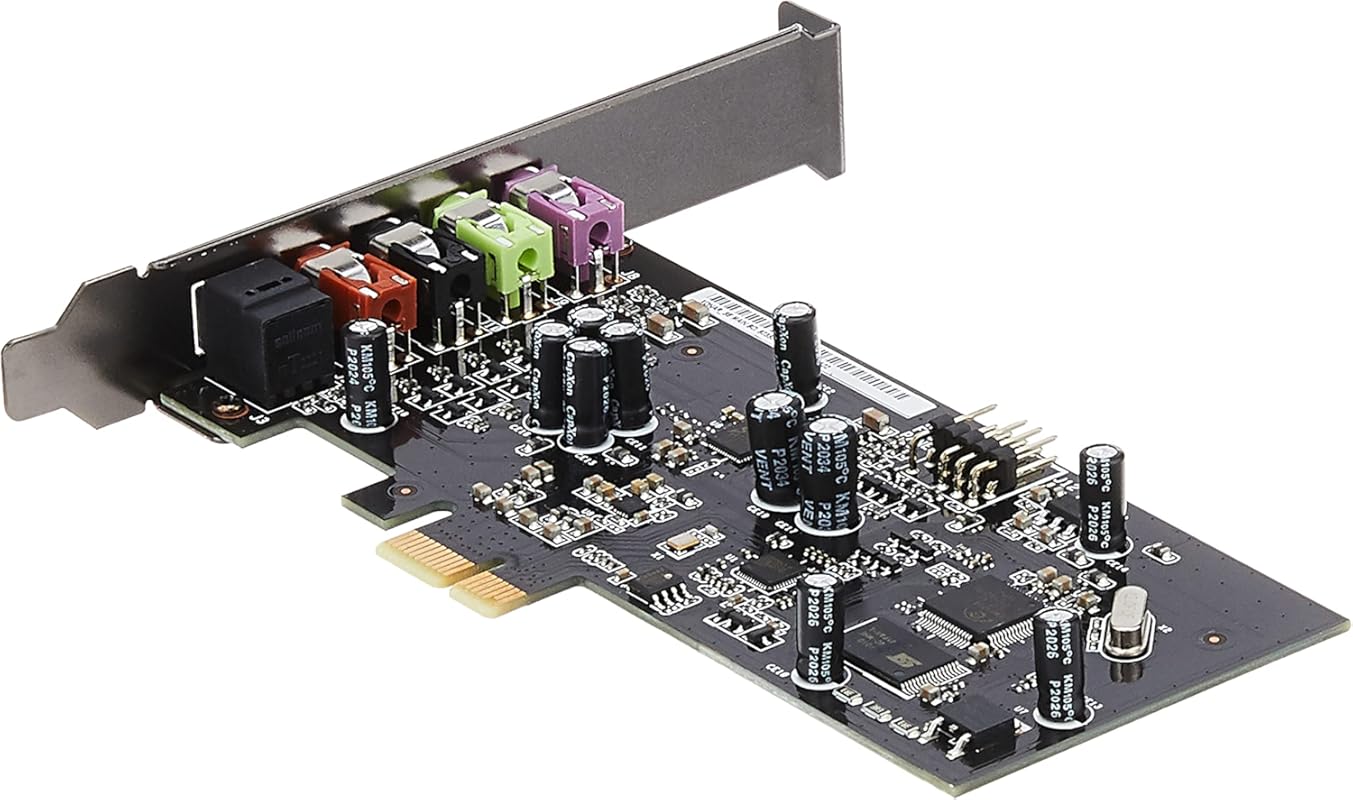 ASUS XONAR SE 5.1 Channel PCIe Gaming Sound Card, Hi‑Res 192 kHz/24‑bit, 116 dB SNR, Windows 10 Compatible
