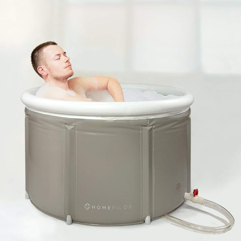 Homefilos Large Portable Bathtub – Inflatable Ice Bath