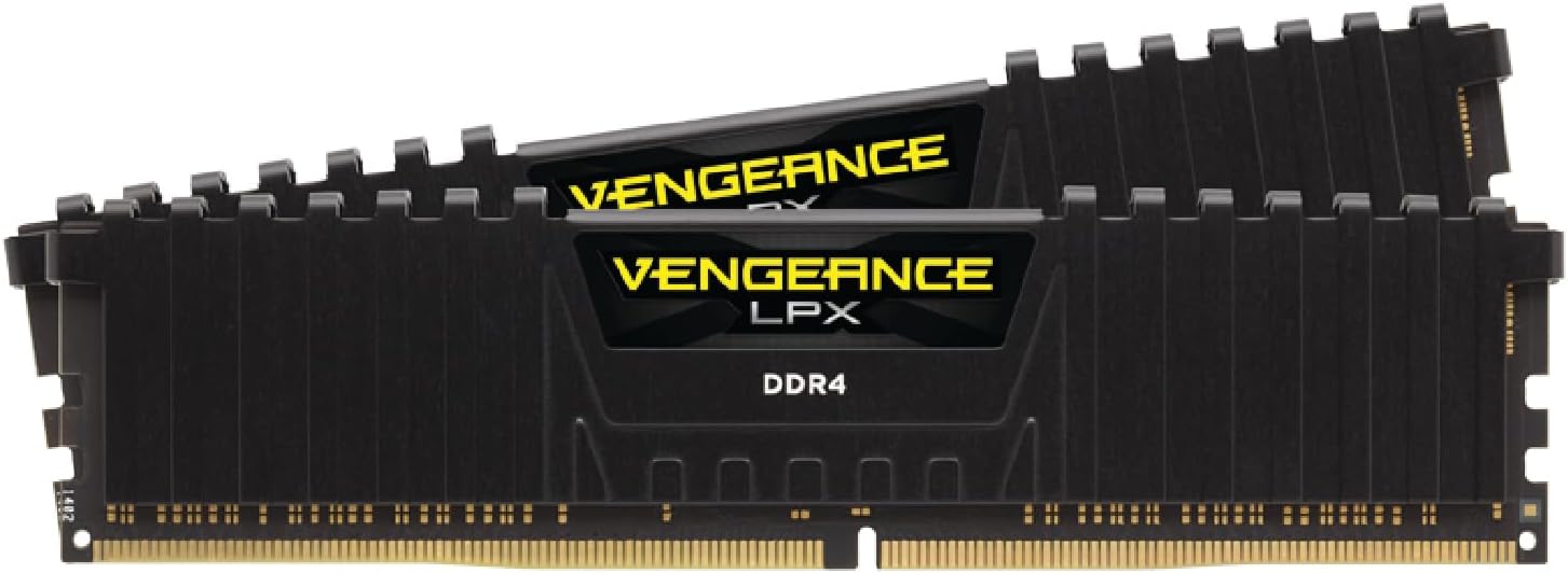 CORSAIR Vengeance LPX DDR4 32GB (2×16GB) 3200 MHz CL16 1.35 V Intel XMP AMD EXPO Black Memory Kit