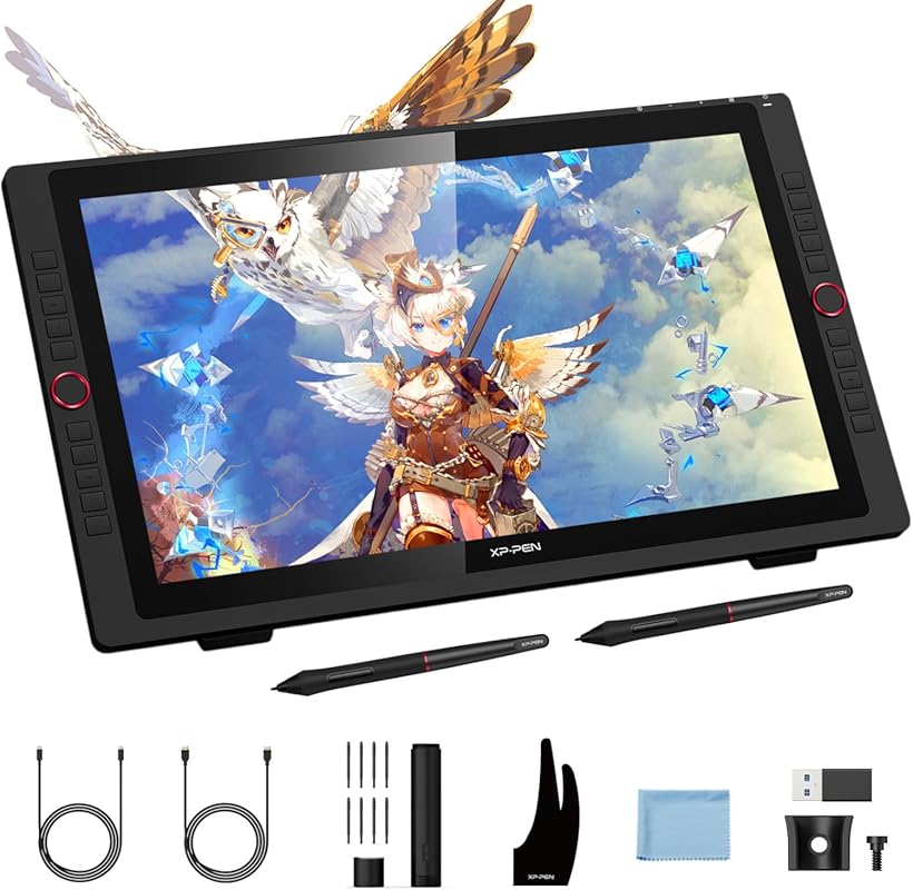XPPen Artist 22R Pro Pen Display – 21.5‑inch 120% sRGB screen, battery
