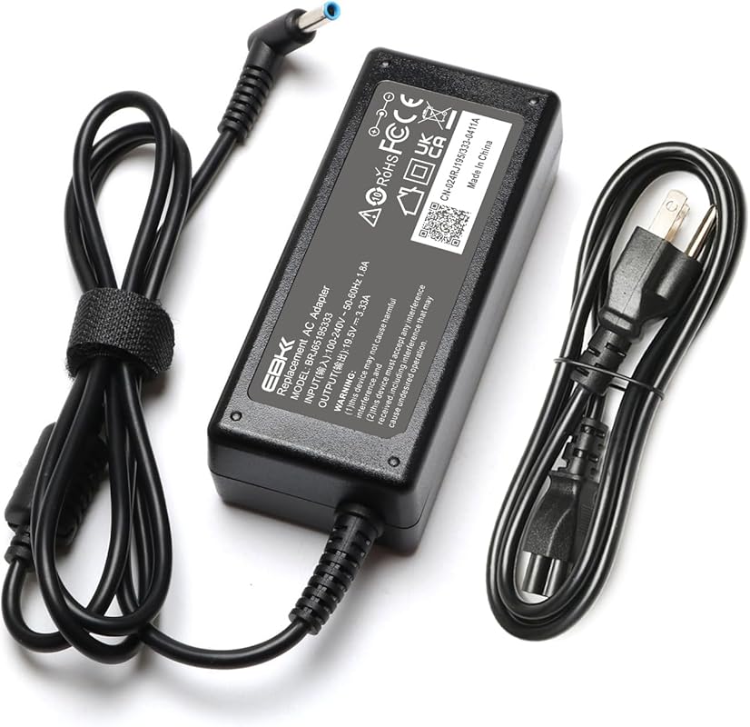 65W HP EliteBook & ProBook Laptop Charger, Compatible with G3‑G8 Model
