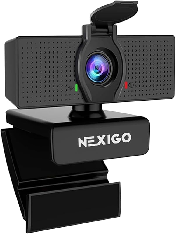 NexiGo N60 1080p USB Webcam with Built‑in Mic, Software Control, Privacy Cover – Plug‑and‑Play for Zoom, Skype, Teams & Video Calls