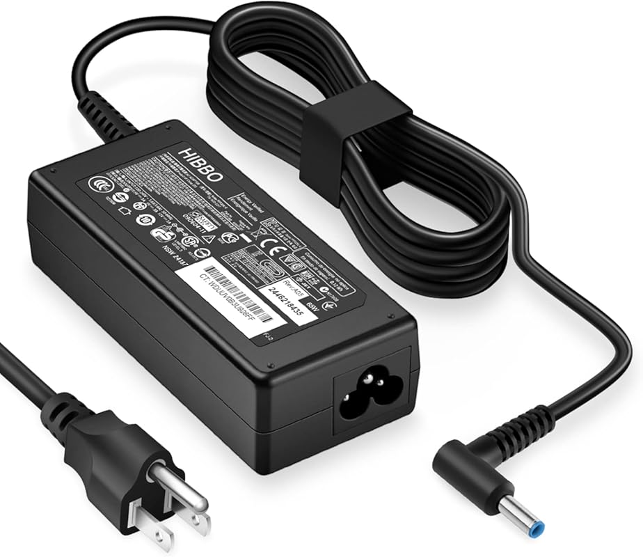 Universal 65W/45W Smart Blue Tip HP Laptop Charger, 19.5V 3.33A Power