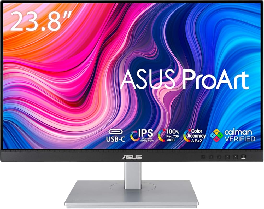 ASUS ProArt PA247CV 24‑Inch Full‑HD Monitor – IPS, 100% sRGB & Rec.709